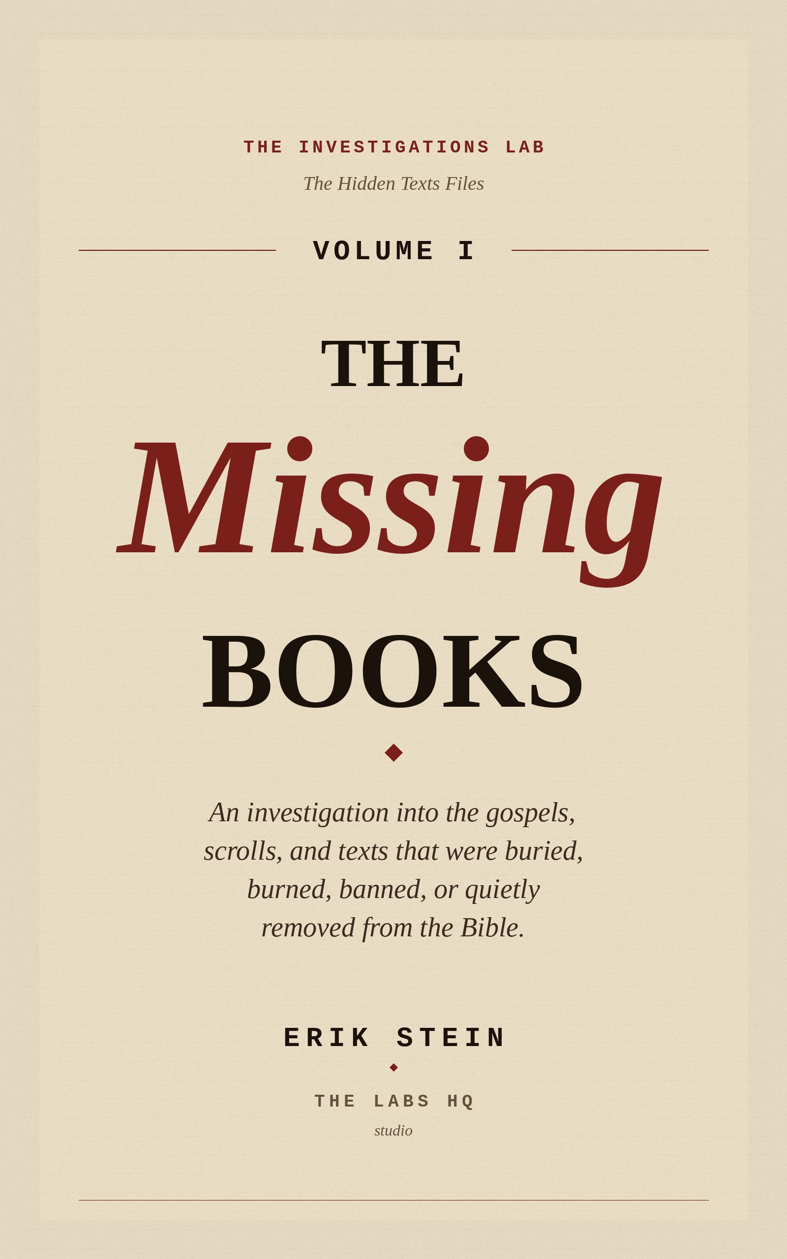 The Missing Books · Vol I